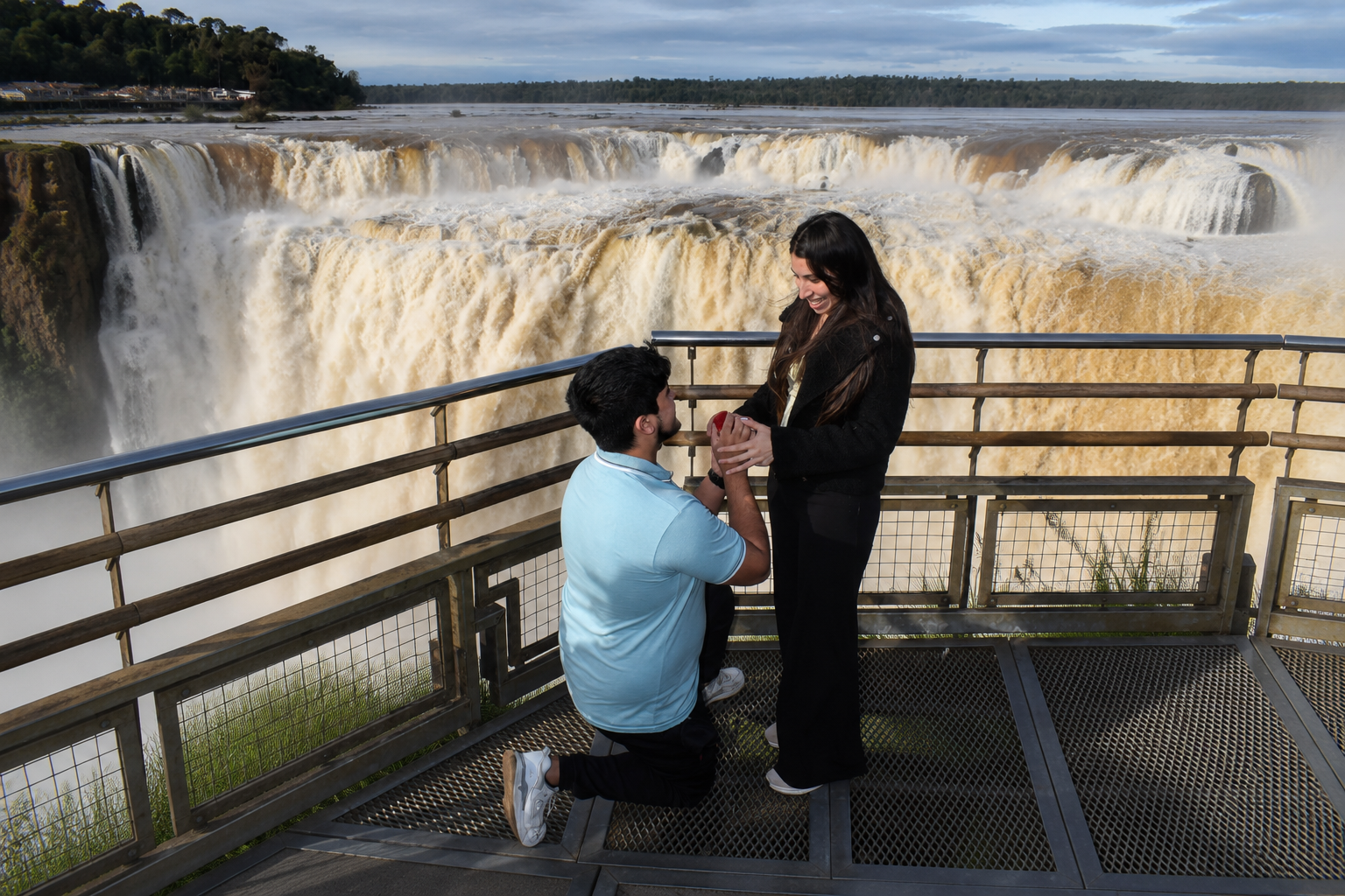 Propuesta de matrimonio en las Cataratas del Iguazú